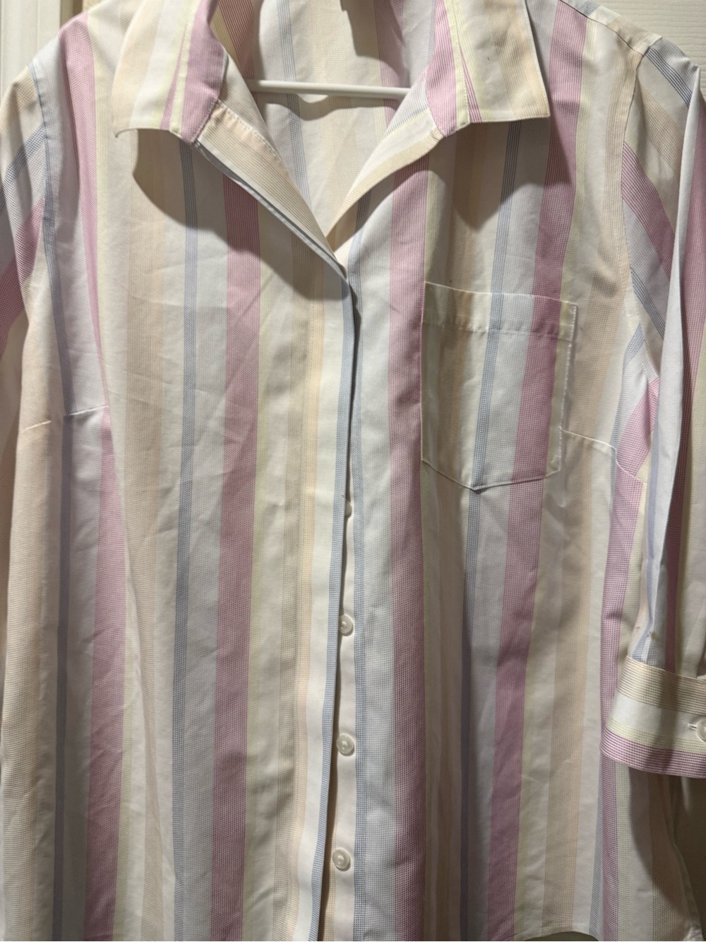 Pastel Striped Button-Up Shirt